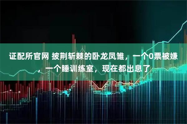 证配所官网 披荆斩棘的卧龙凤雏，一个0票被嫌，一个睡训练室，现在都出息了